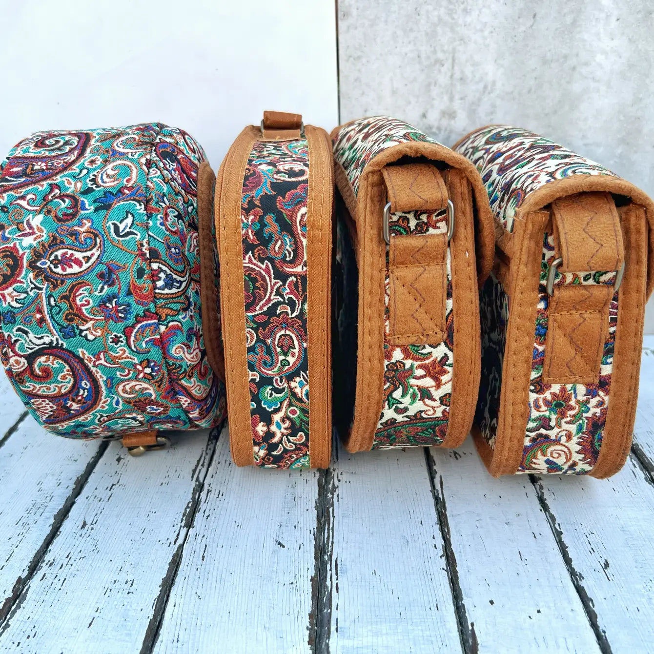 Paisley Bohemian Crossbody Chic Purse - Assortment of 8 Pcs