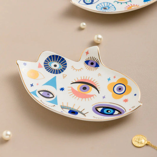Unique Evil Eye Protection Jewelry Dish - 6 Pcs