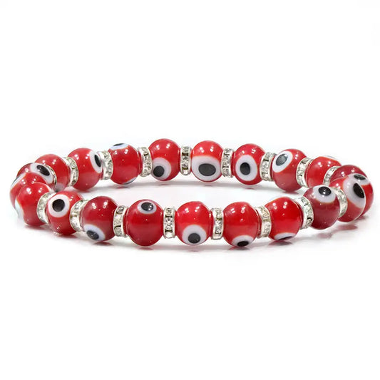 Evil Eye Bracelet - Red - 12pcs