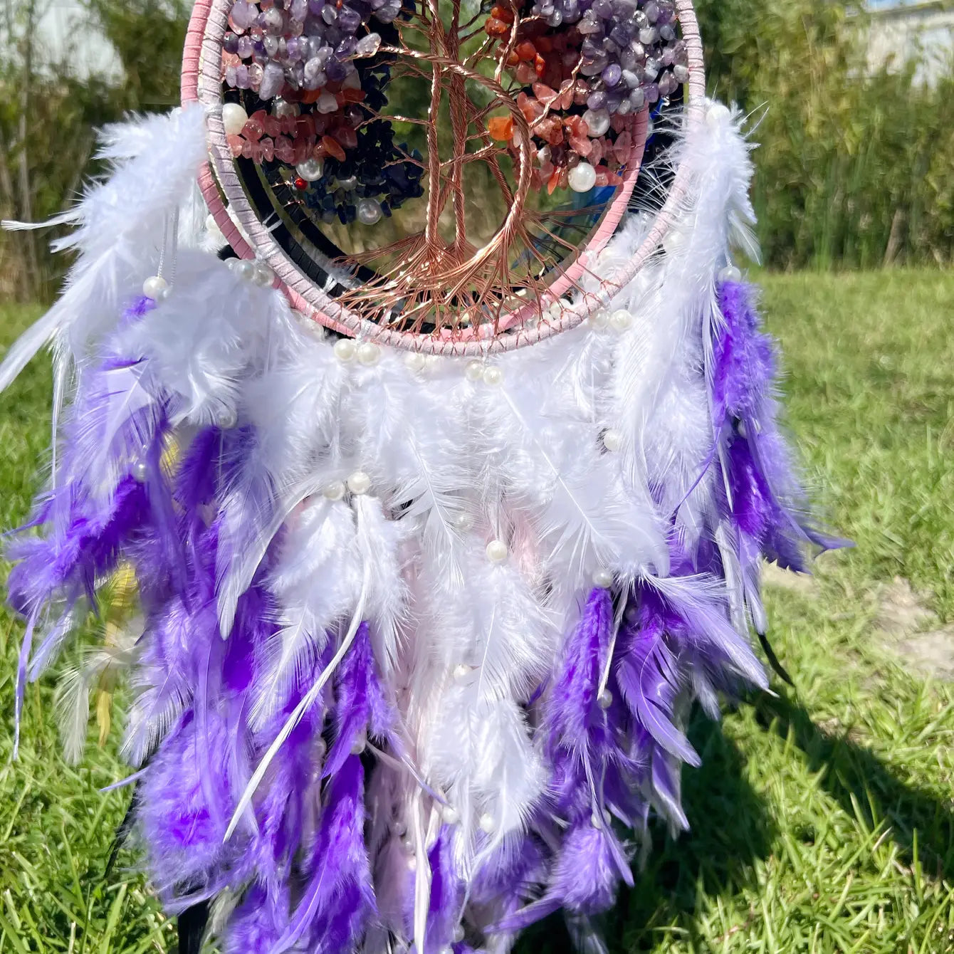 Tree of Life Crystal Dream Catchers - 5 Pcs