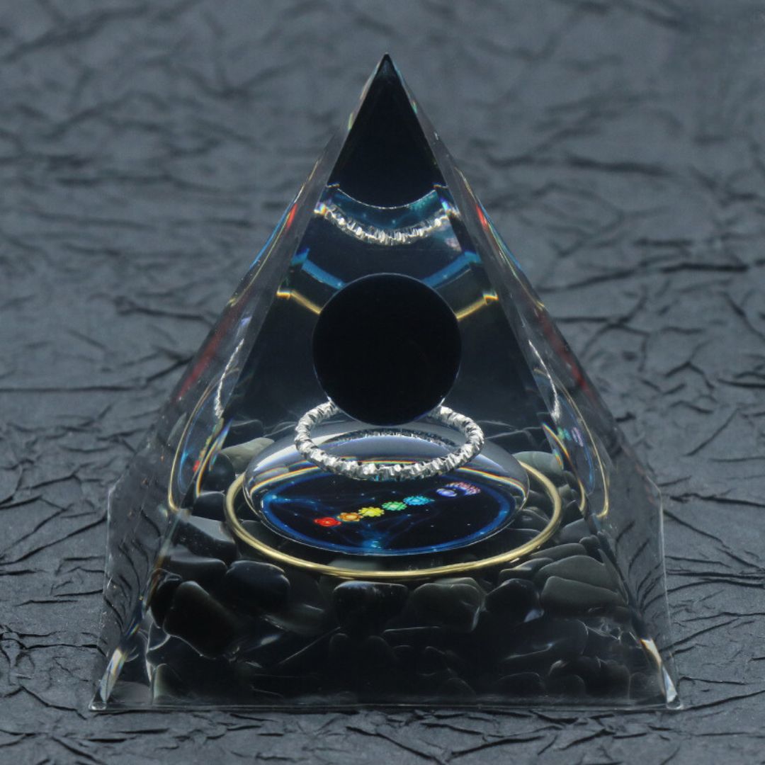 Crystal Sphere Orgonite 6cm - Assortment 8 pcs