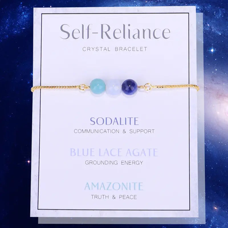 Gold Chain Empowerment Bracelets - Self Reliance - 6 Pcs