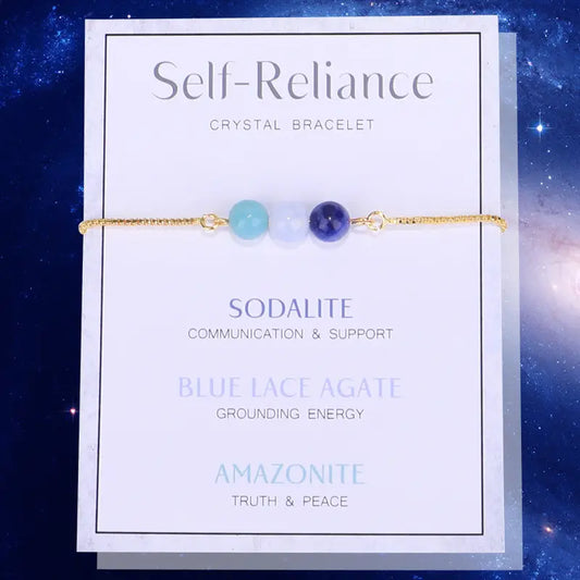 Gold Chain Empowerment Bracelets - Self Reliance - 6 Pcs