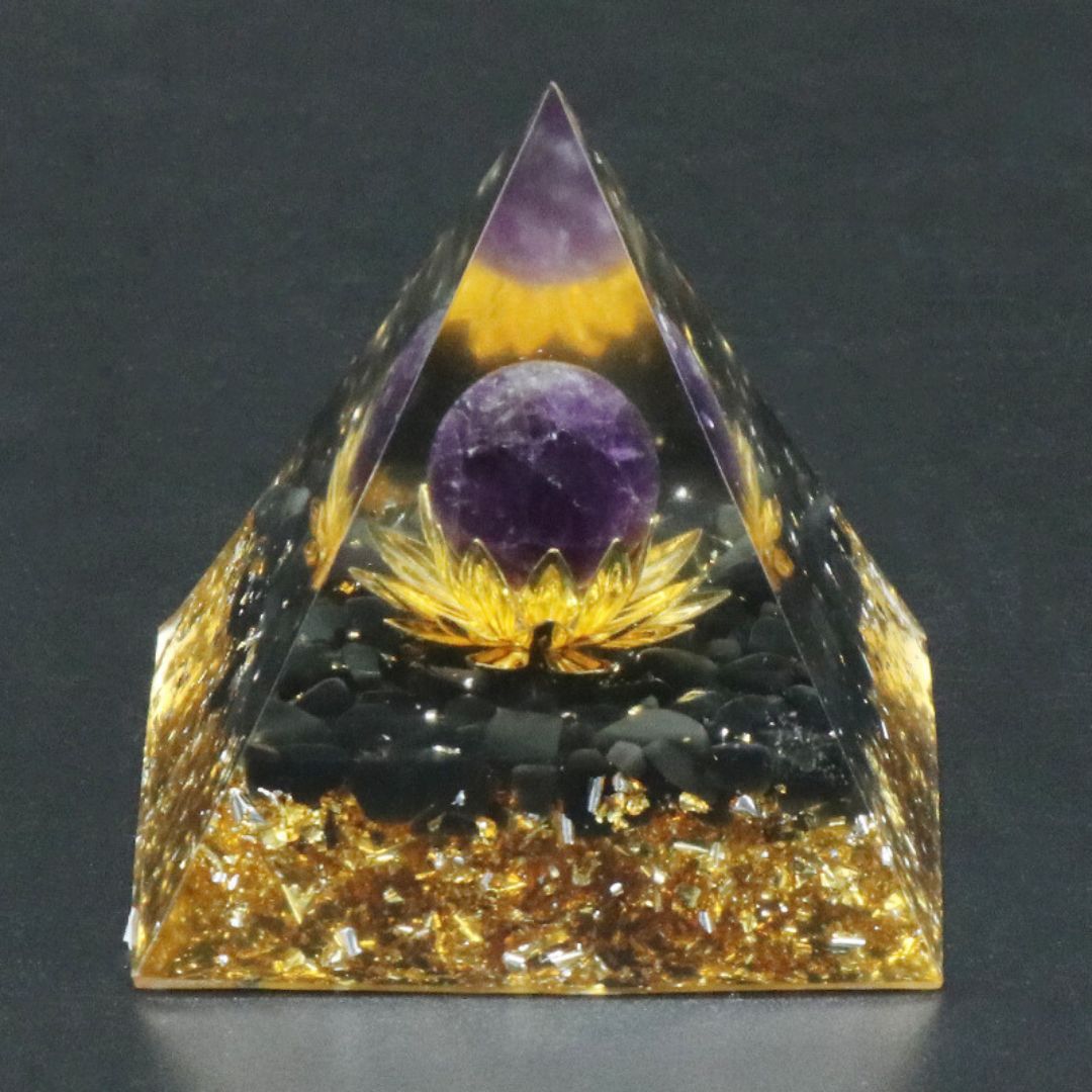 Crystal Sphere Orgonite 6cm - Assortment 8 pcs
