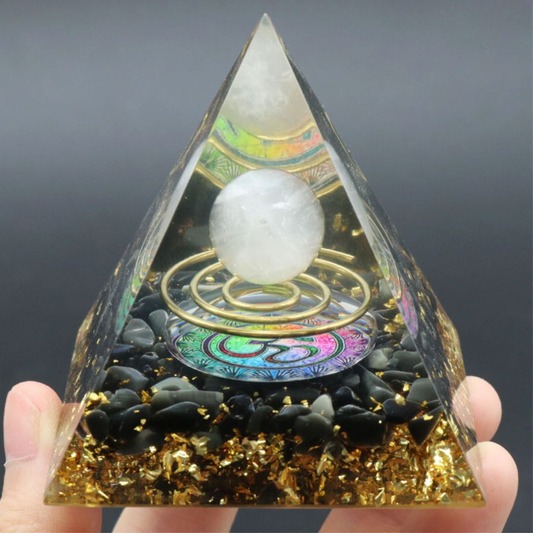 Crystal Sphere Orgonite 6cm - Assortment 8 pcs