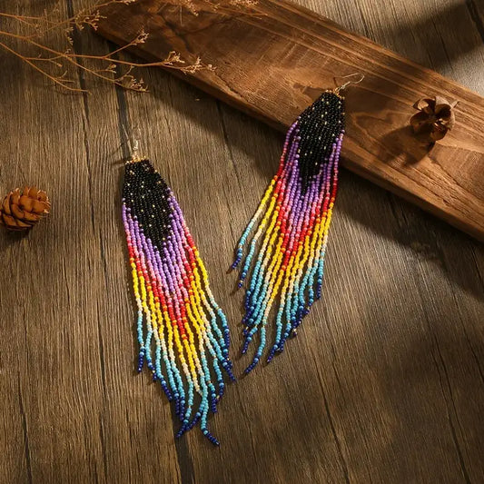Handcrafted Miyuki Seeded Earrings - 4 Pairs
