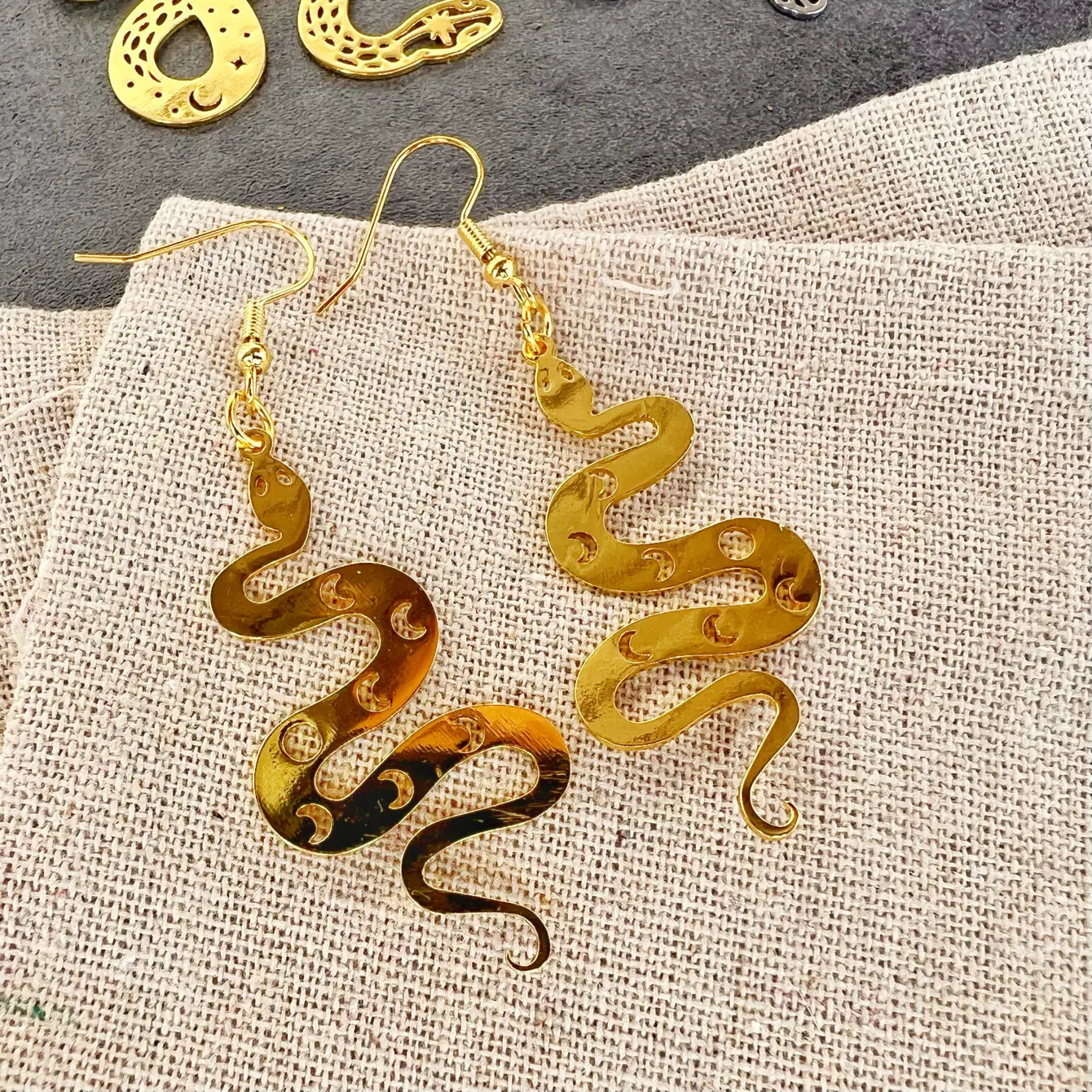Celestial Snake Earrings - Assortment 12 Pairs