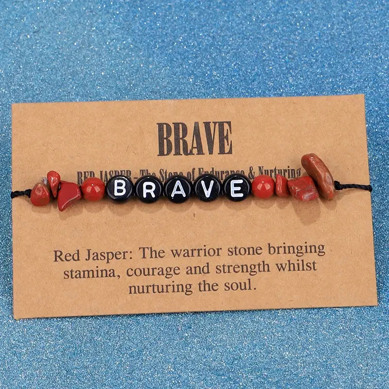 Crystal Healing Letter Bracelet - 9 Pcs