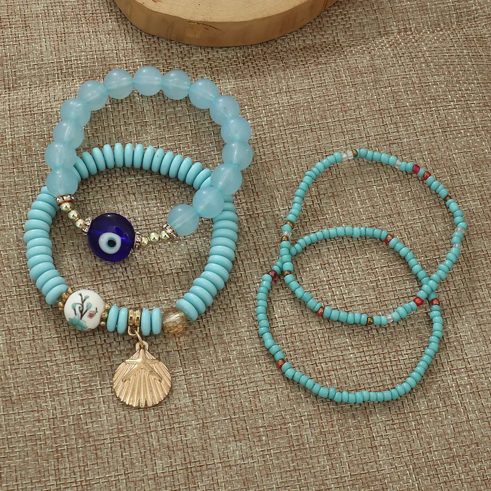 Boho Protection Stack Layering Bracelet Set - Assortment
