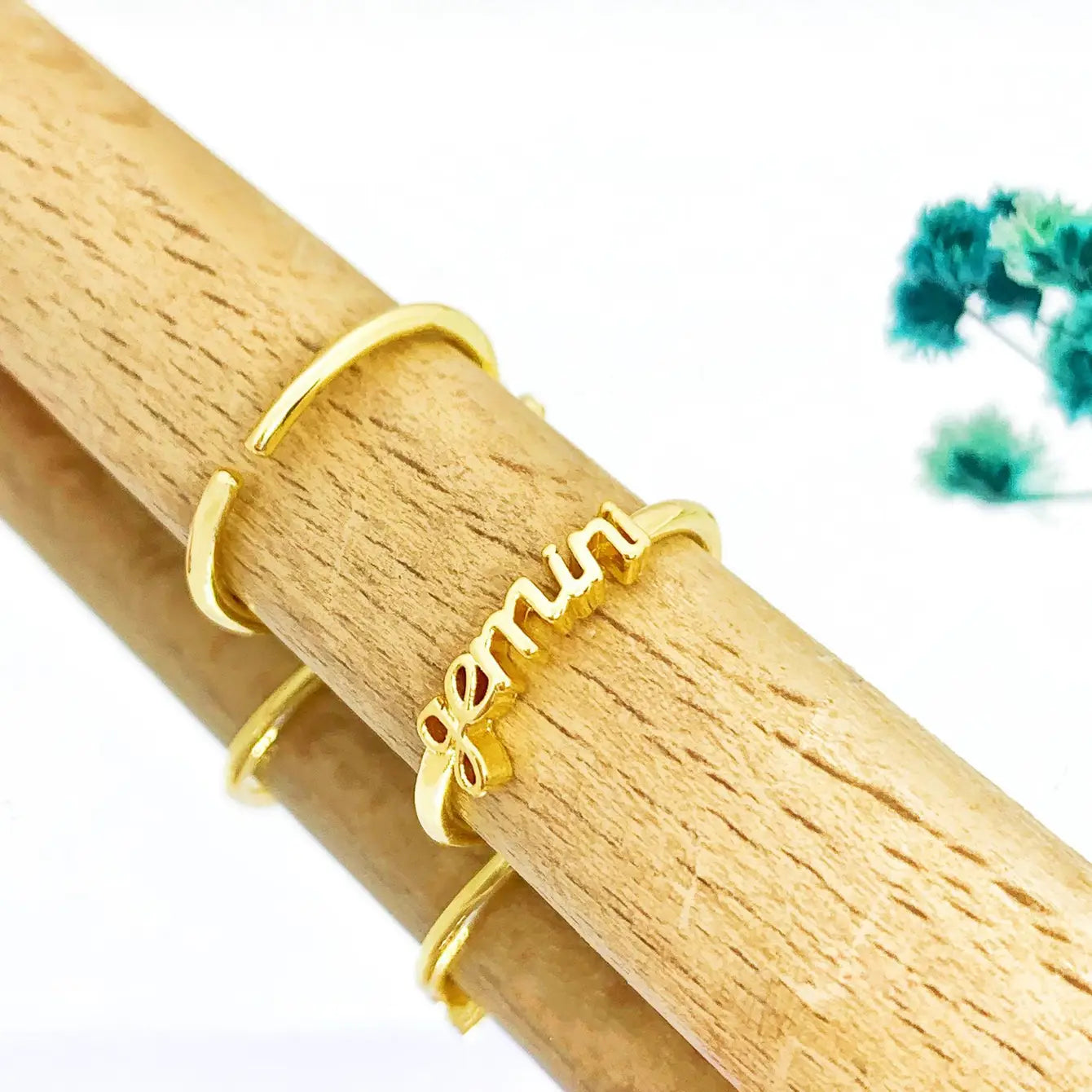 Zodiac Gold Rings - 24 Pcs