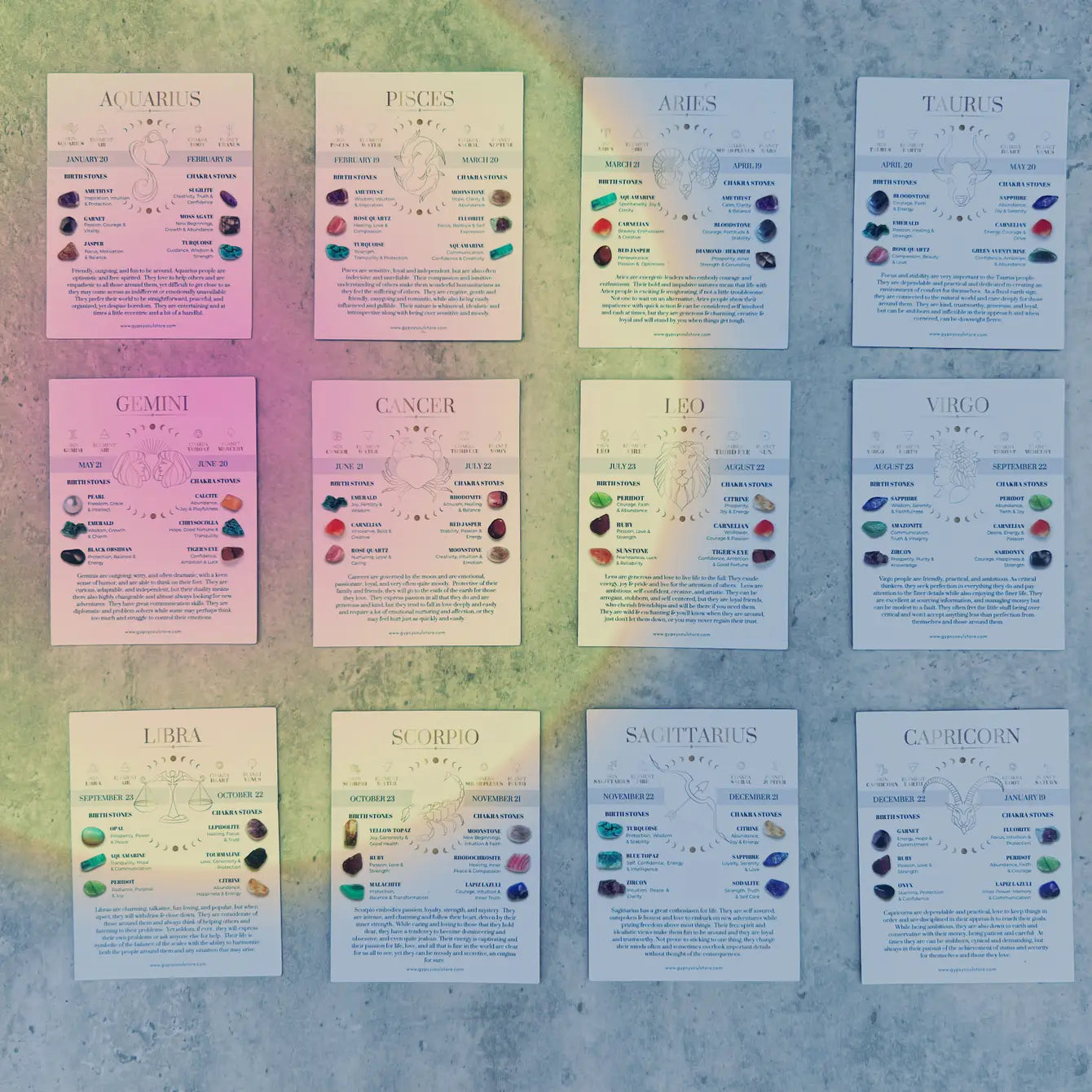 Zodiac Astrology Card - 60 Pcs