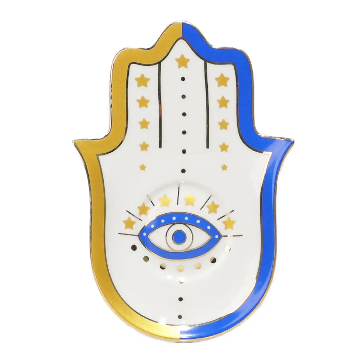 Evil Eye-Good Looking Eye Dish - Gold Blue