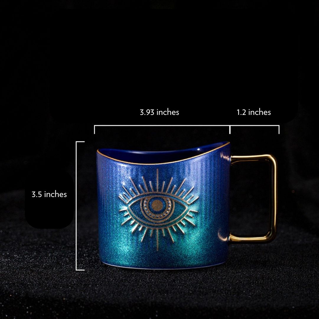 Evil Eye Coffe Mug - Blue-Green - 8pcs