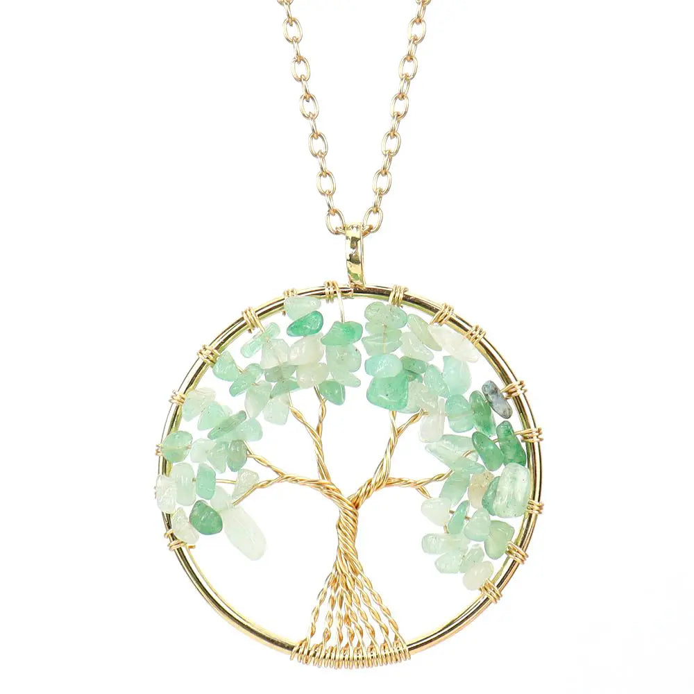 Large Gold Tree of Life Necklace - Assortment 6 Pcs
