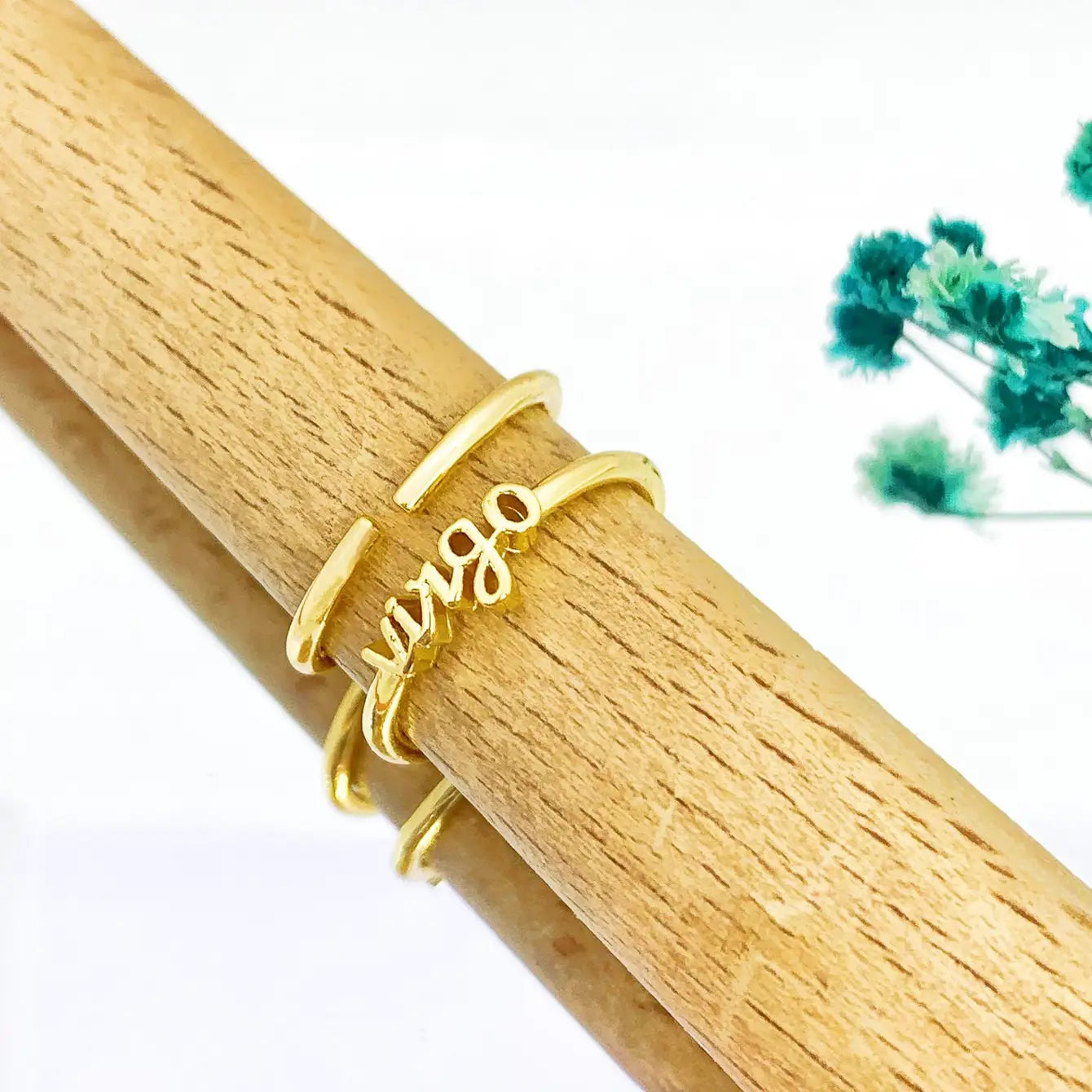 Zodiac Gold Rings - 24 Pcs
