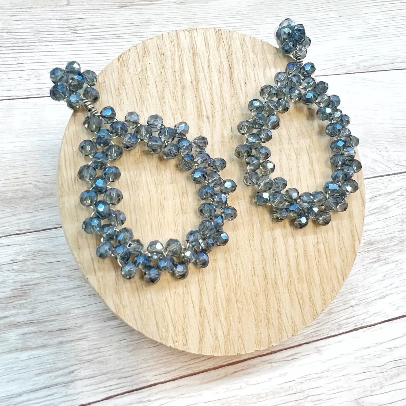 Handmade Hollow Teardrop Bead Earrings - Assortment 9 Pairs