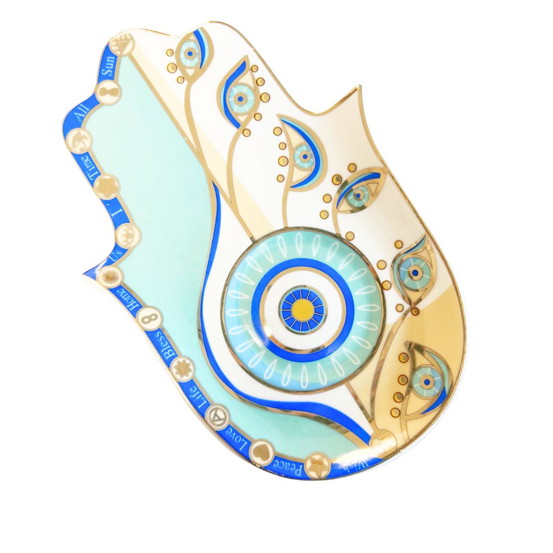 Evil Eye Good Looking Eye Dish Blue - 2pcs