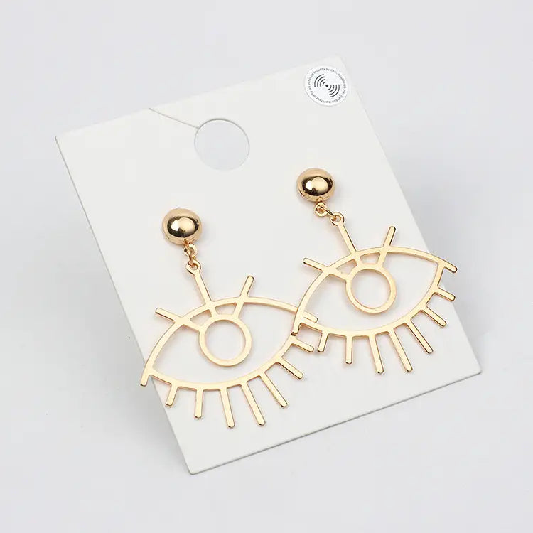 Evil Eye Star Earrings - 6 Pairs
