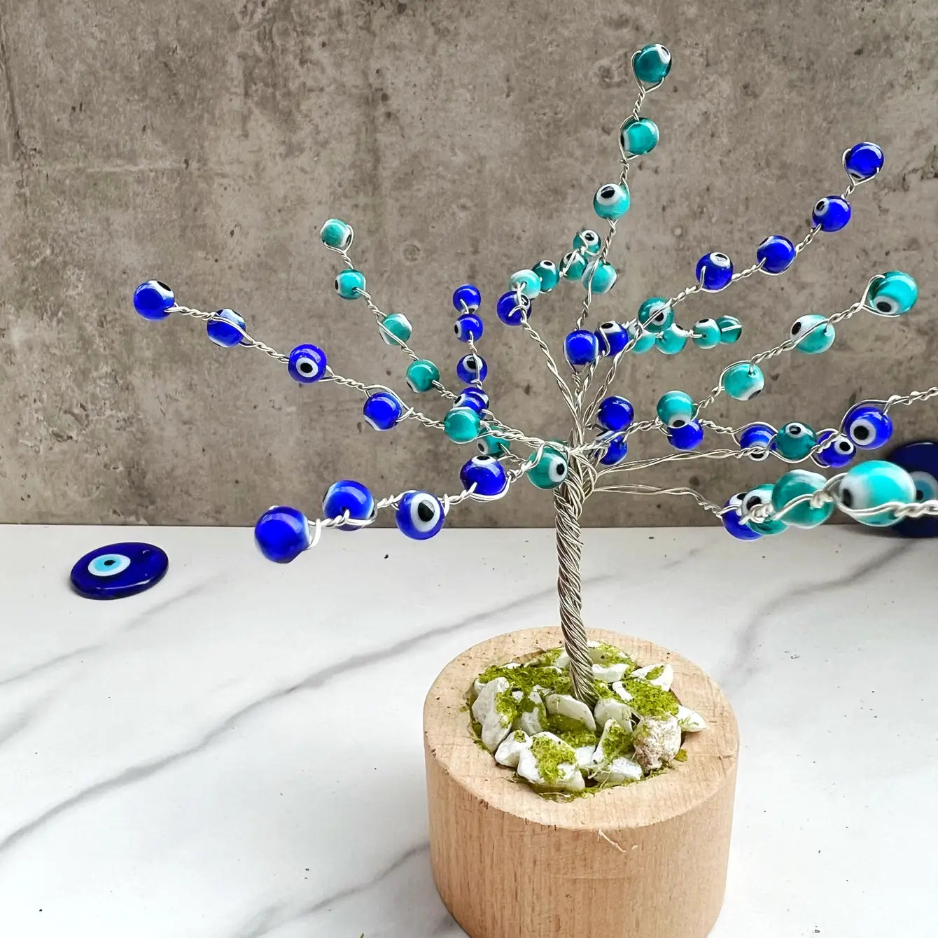 Gemstone Evil Eye Protection Tree - Assortment - 6 pcs