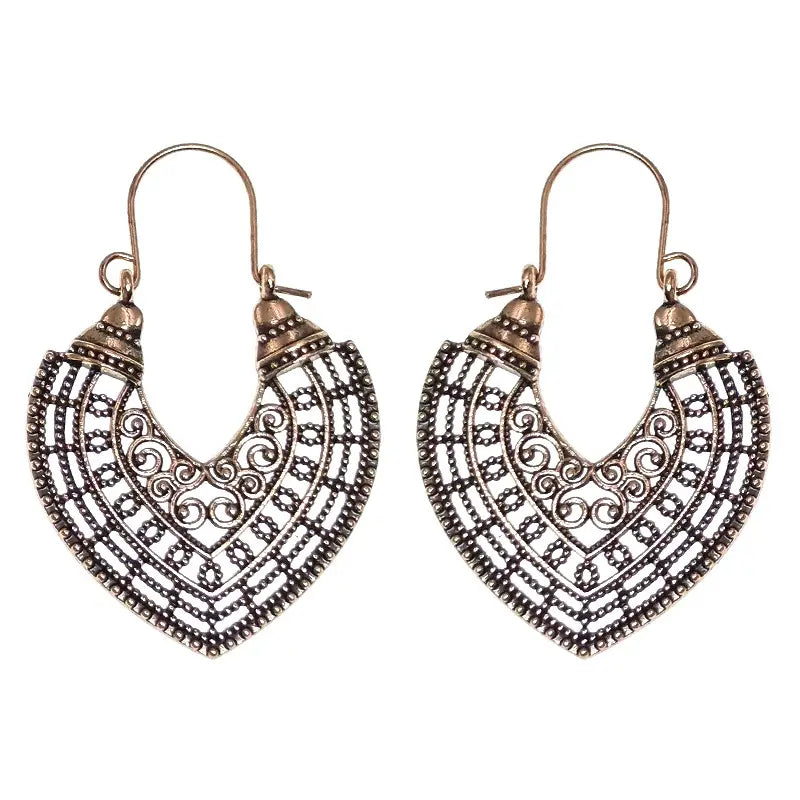 Mandala Teardrop Boho Earring - 12 Pairs