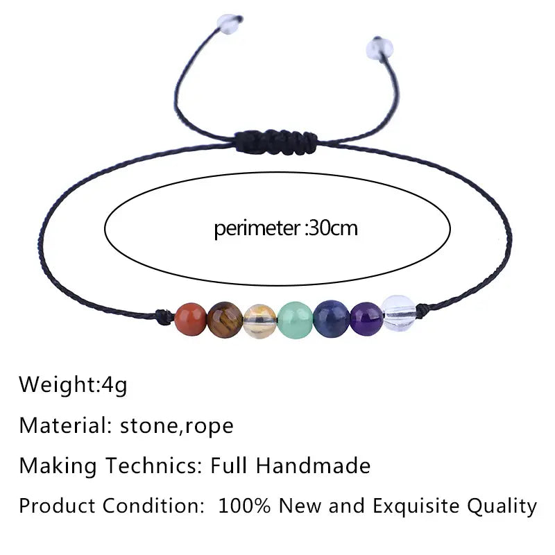 Energy Mantra Bracelets -Chakra- 6 Pcs