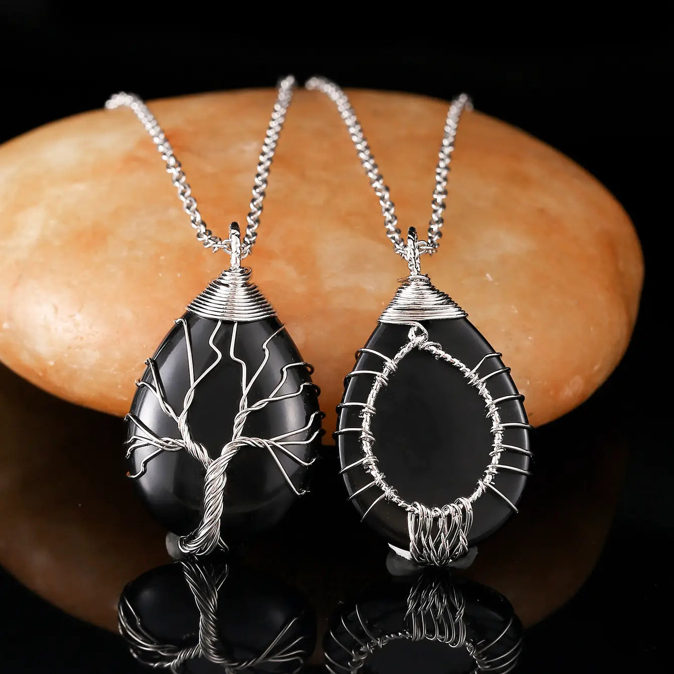 Tree of Life Wire Wrapped Necklace - Assortment 12 Pcs