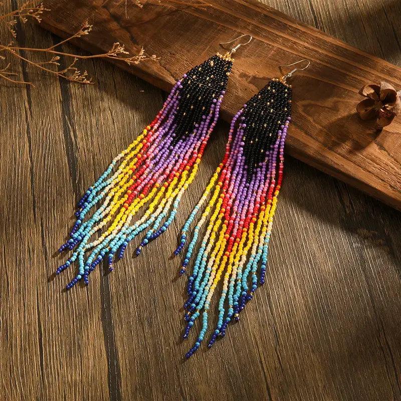 Handcrafted Miyuki Seeded Earrings - 4 Pairs
