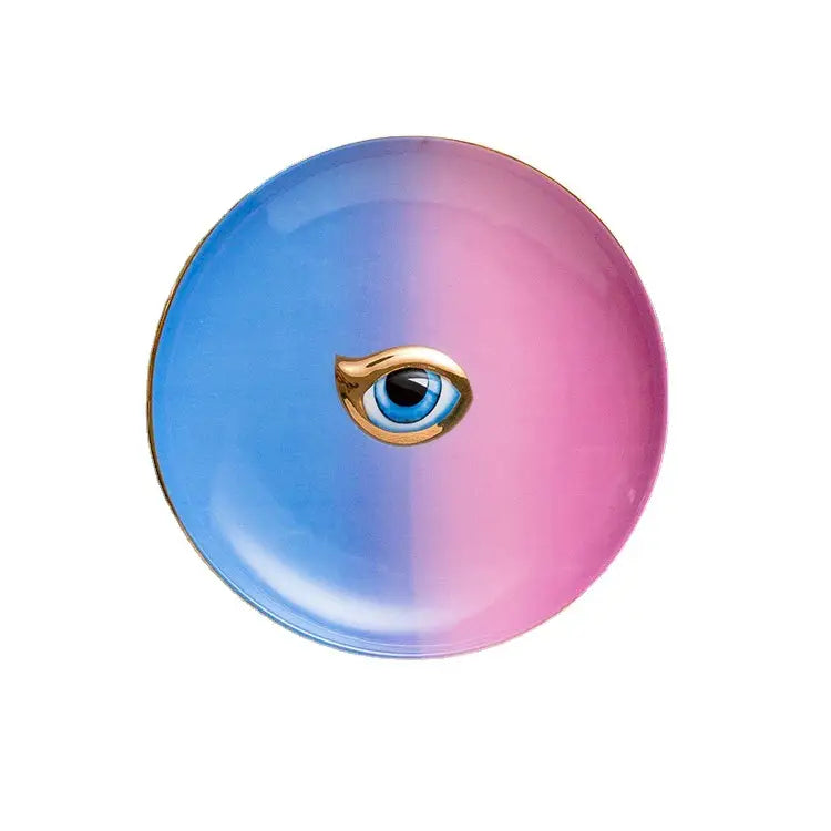 Powerful Energy Color Round Eye Dish - 8 Pcs