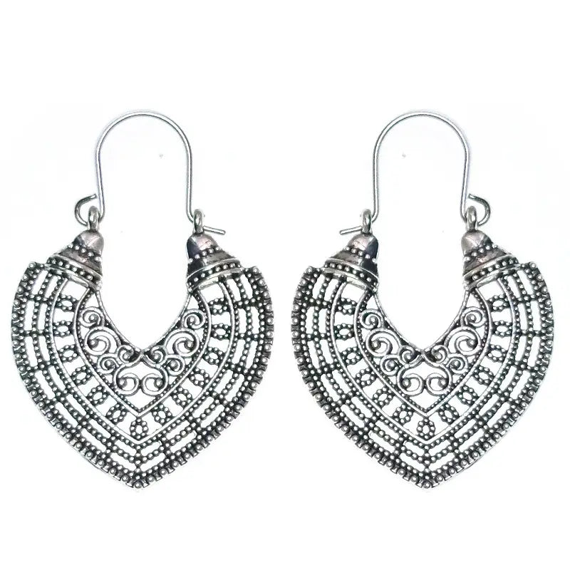 Mandala Teardrop Boho Earring - 12 Pairs