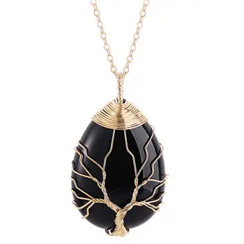 Tree of Life Wire Wrapped Necklace - Assortment 12 Pcs
