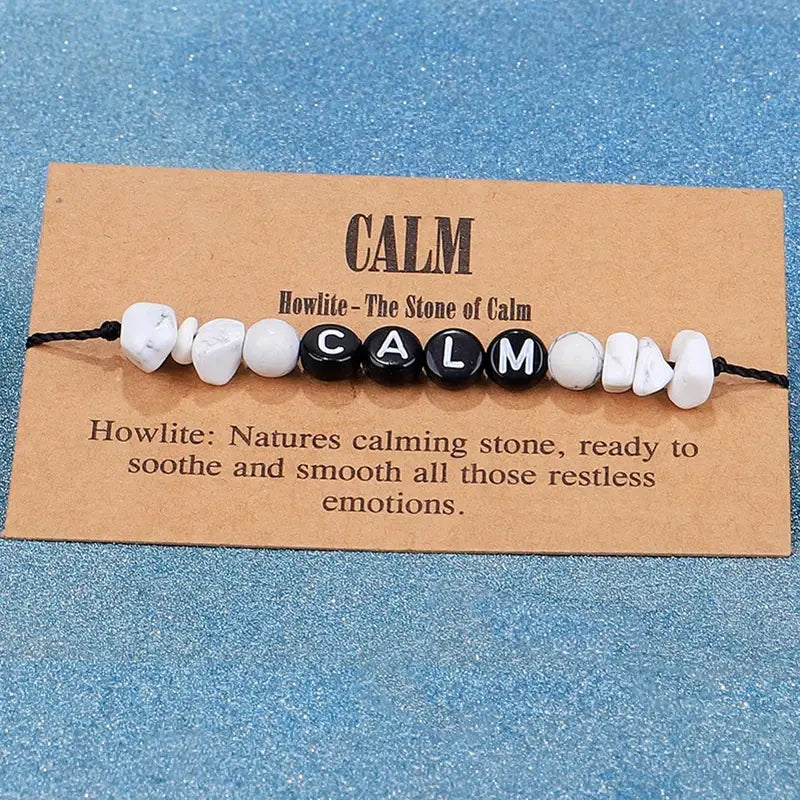 Crystal Healing Letter Bracelet - 9 Pcs