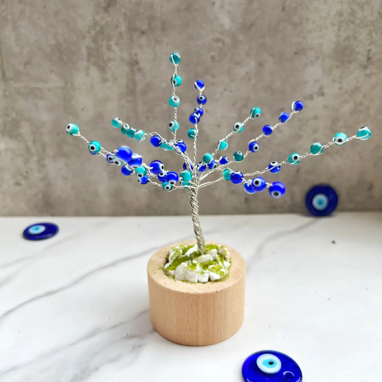 Gemstone Evil Eye Protection Tree - Assortment - 6 pcs