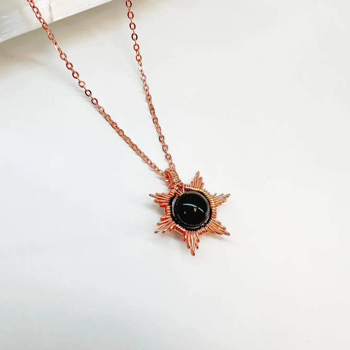 Wire Wrapped Sun Necklace - 7 Pcs
