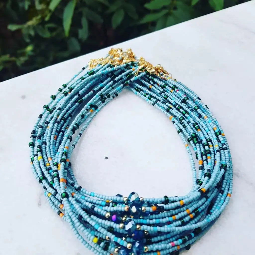 Multi Beaded Seed Necklace-Assortment 20 Pcs -TikTok Item