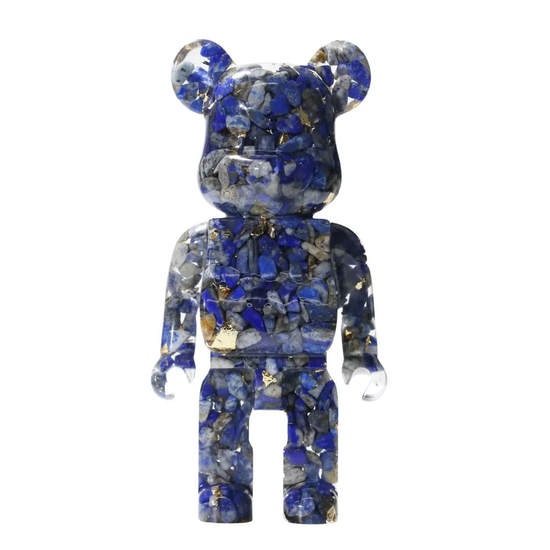 Cute Decorative Bear With Gemstone Chip - Assortment 6 Pcs
