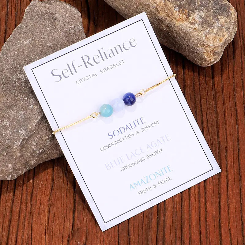 Gold Chain Empowerment Bracelets - Self Reliance - 6 Pcs