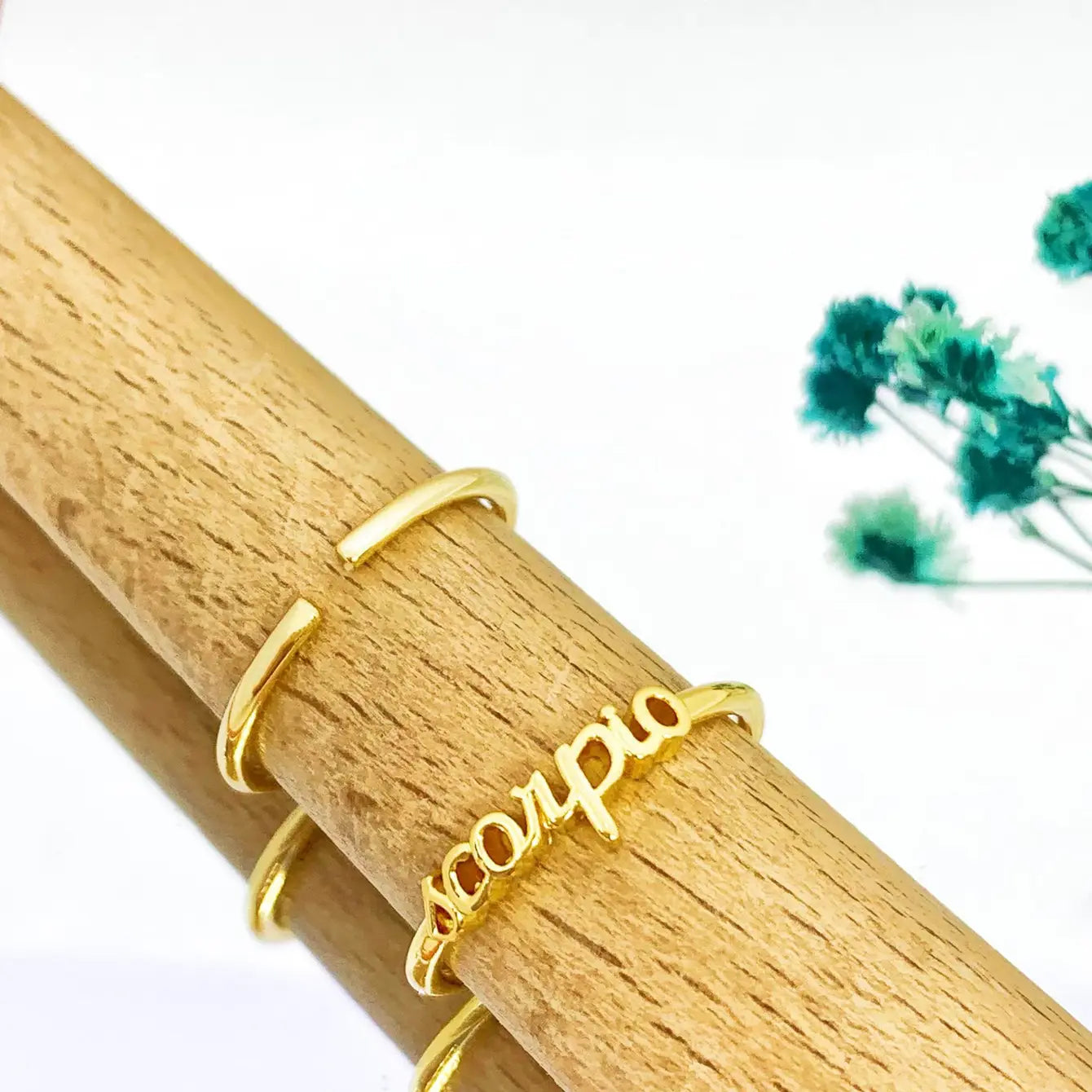 Zodiac Gold Rings - 24 Pcs