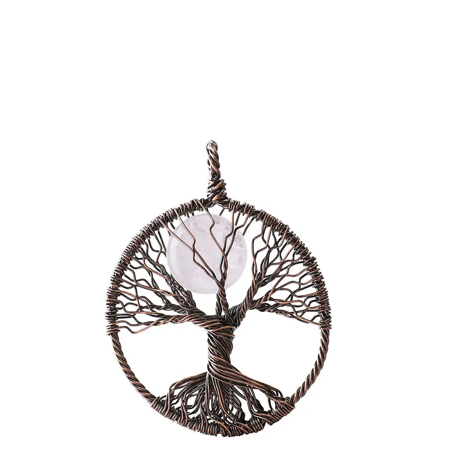 Antique Wire Wrapped Tree of Life Necklace - 6 Pcs