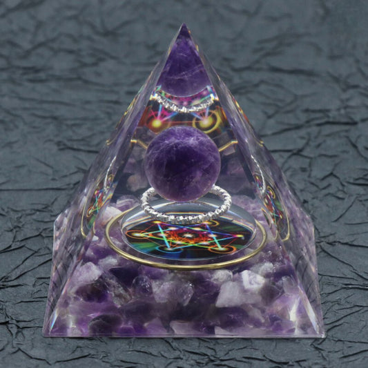 Crystal Sphere Orgonite 6cm - Assortment 8 pcs