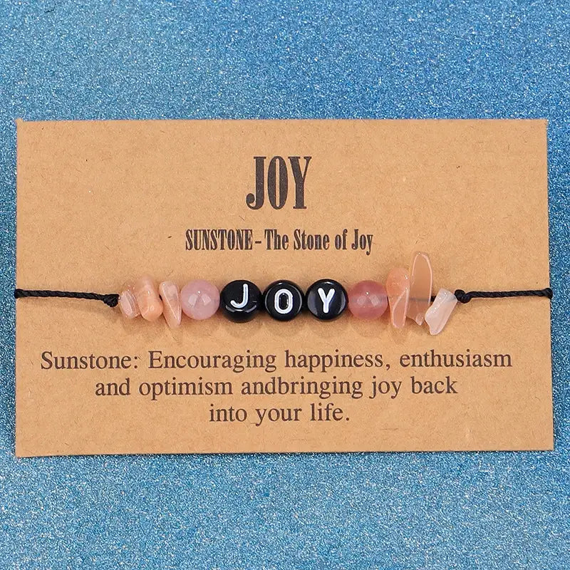 Crystal Healing Letter Bracelet - 9 Pcs