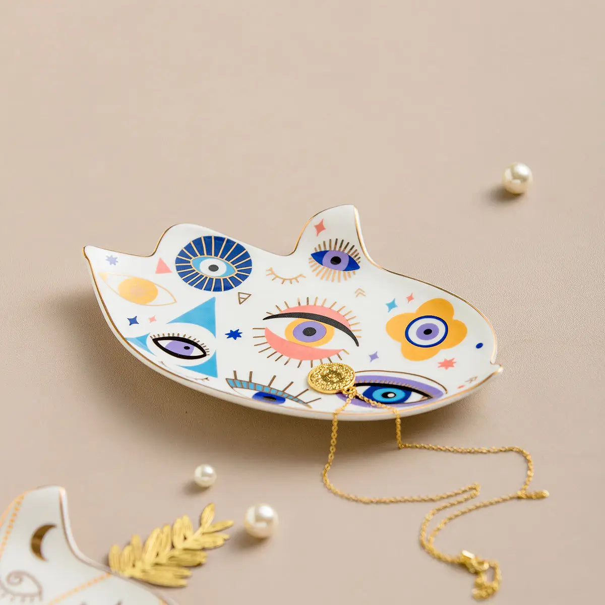 Unique Evil Eye Protection Jewelry Dish - 6 Pcs