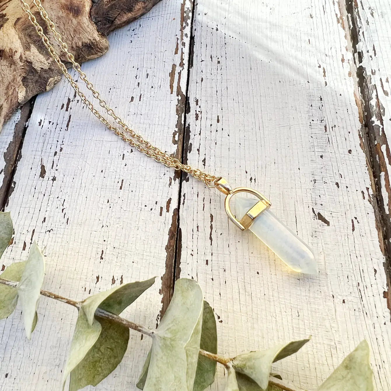 Gemstone Bullet Necklace - Assortment 12 Pcs