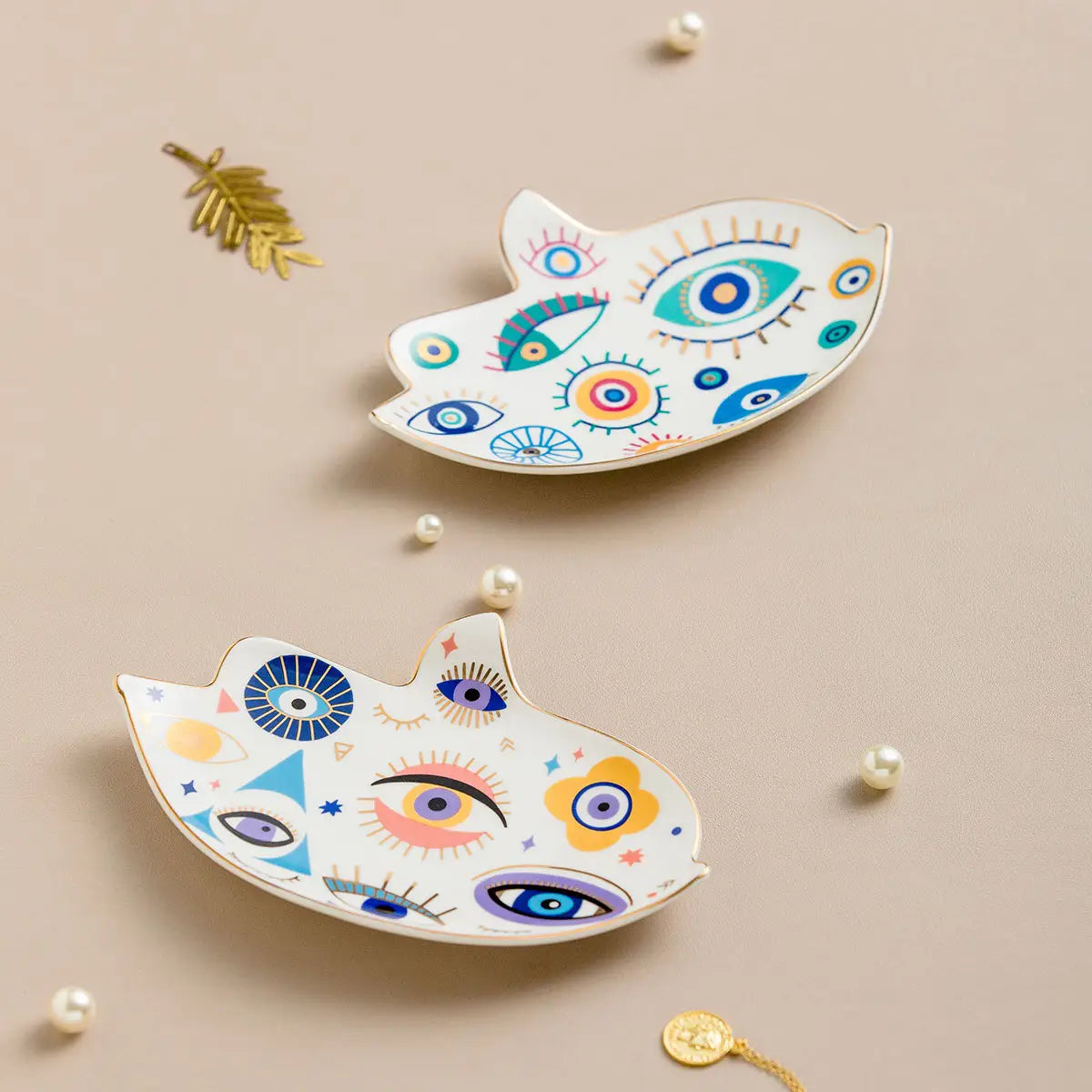 Unique Evil Eye Protection Jewelry Dish - 6 Pcs