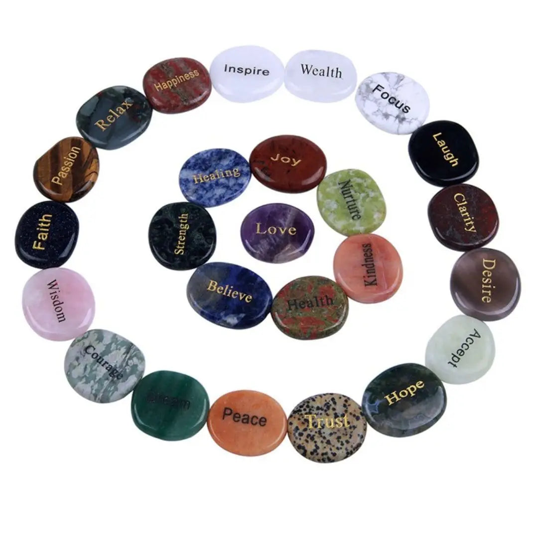 Inspirational Wish Stones-Gemstones Assortment 25 Pcs