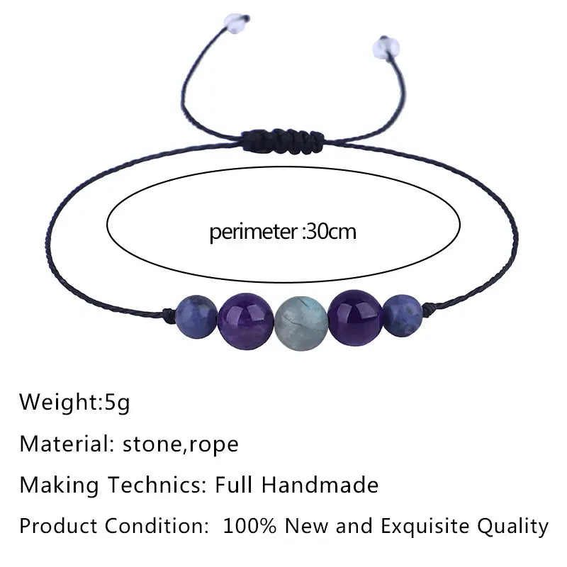 Energy Mantra Bracelets - Anxiety - 6 Pcs