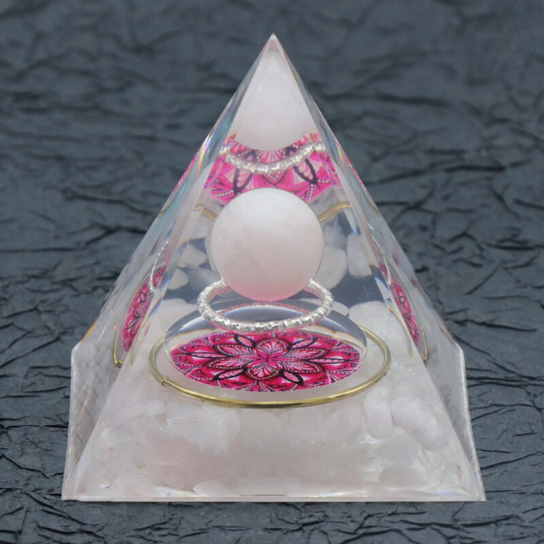 Crystal Sphere Orgonite 6cm - Assortment 8 pcs