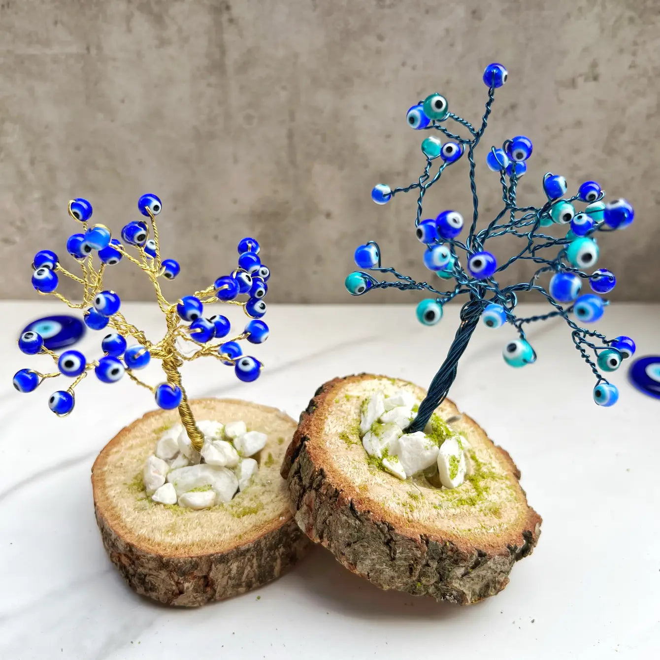Gemstone Evil Eye Protection Tree - Assortment - 6 pcs