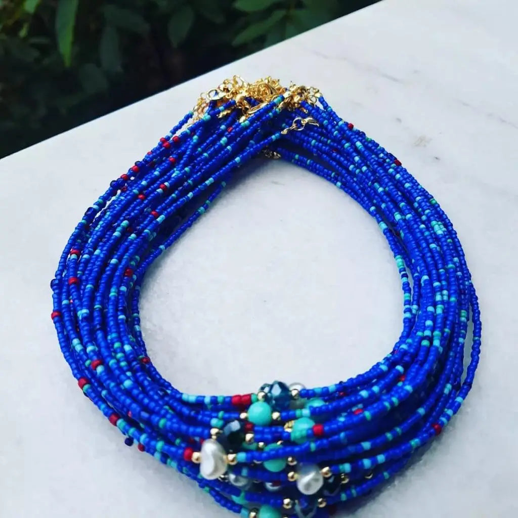 Multi Beaded Seed Necklace-Assortment 20 Pcs -TikTok Item