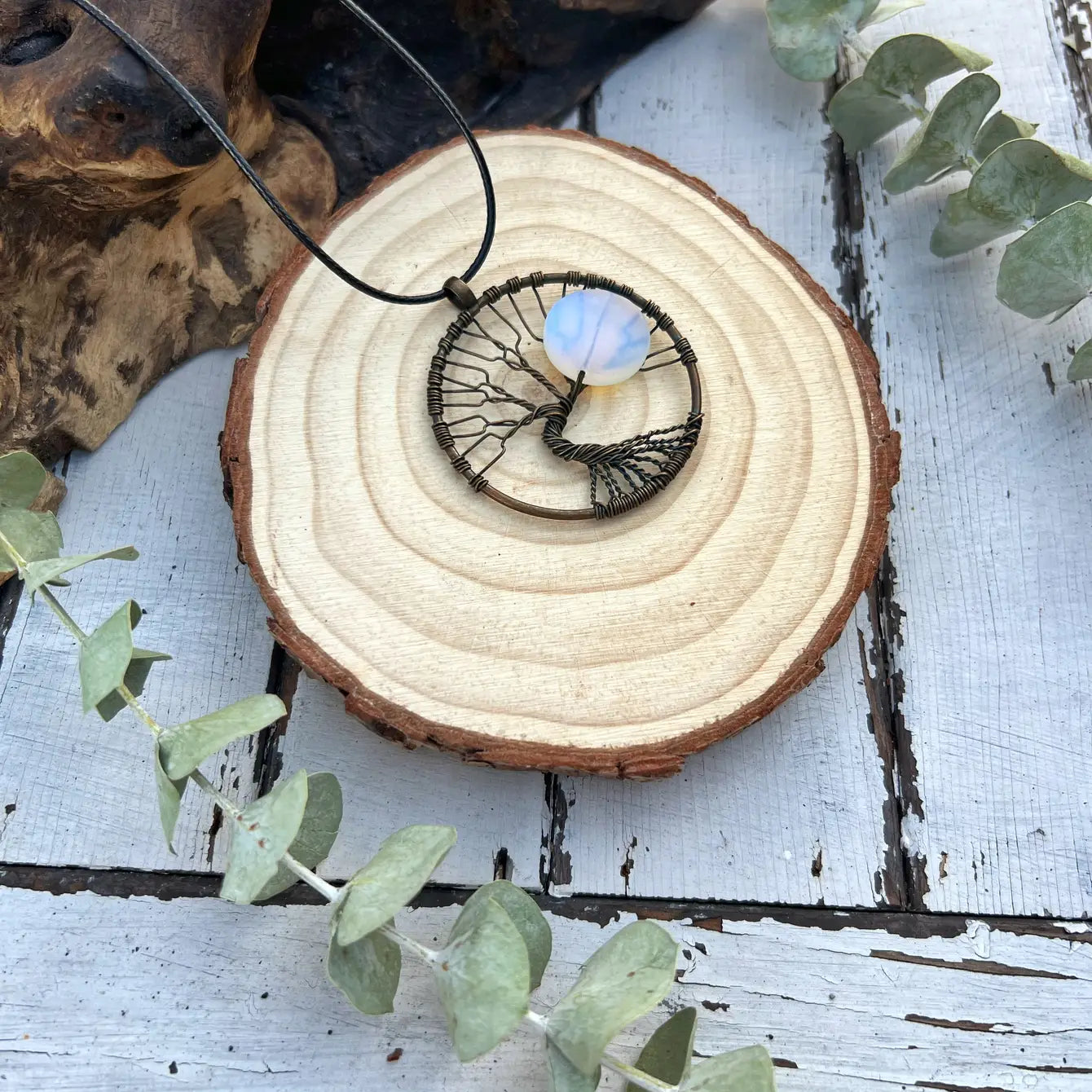 Antique Wire Wrapped Tree of Life Necklace - 6 Pcs