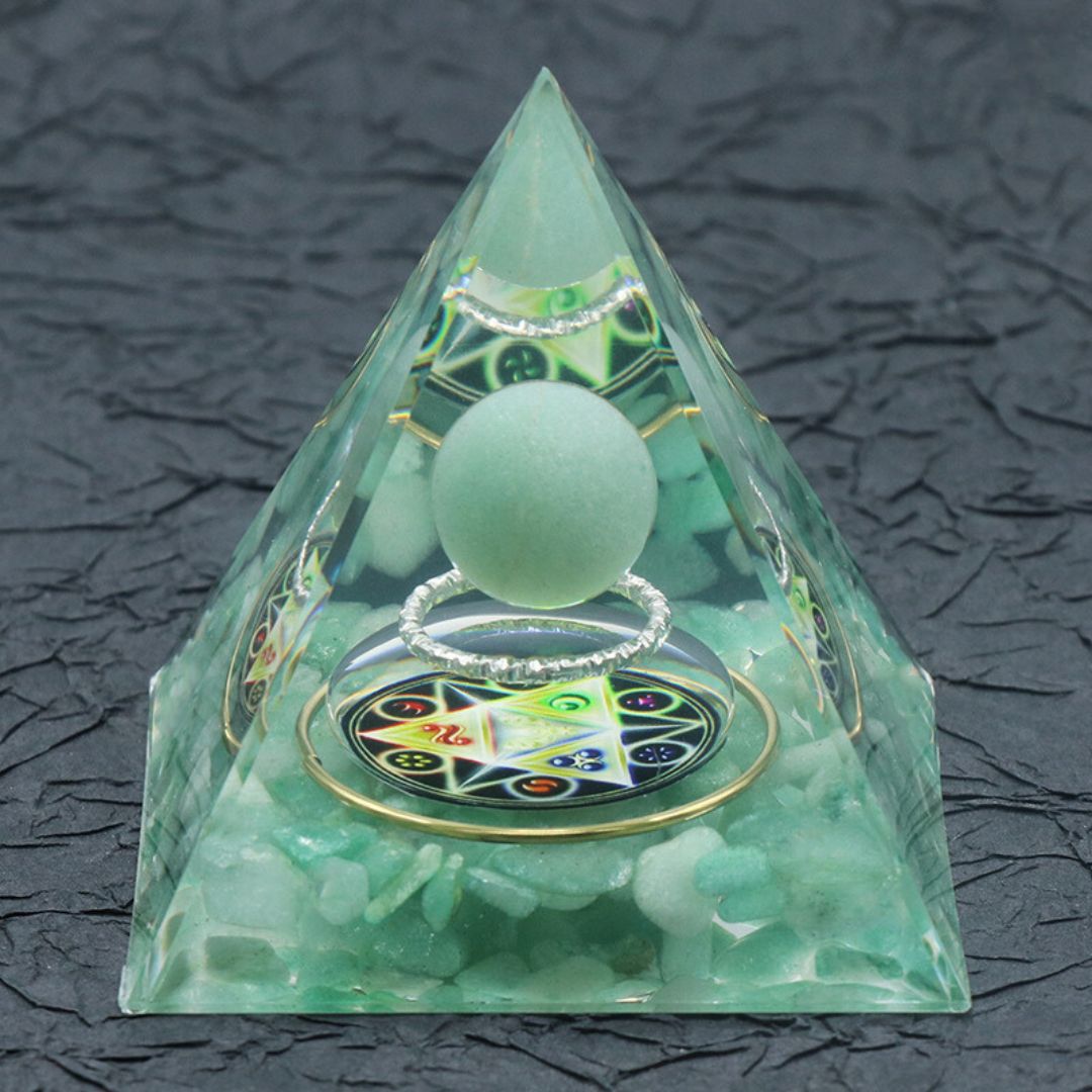 Crystal Sphere Orgonite 6cm - Assortment 8 pcs